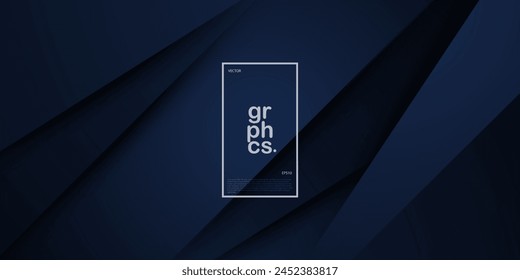 Abstractas triángulo azul oscuro en diseño geométrico de color oscuro. Moderna Ilustración vectorial de fondo futurista de corte de papel superpuesto. Vector Eps10