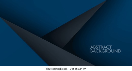 Abstractas triángulo azul oscuro en diseño geométrico de color oscuro. Moderna Ilustración vectorial de fondo futurista de corte de papel superpuesto. Vector Eps10