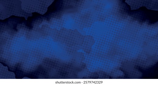 Abstract dark blue watercolor background. Navy Blue background with clouds, dark blue grunge texture with grainy, Black blue abstract watercolor.
