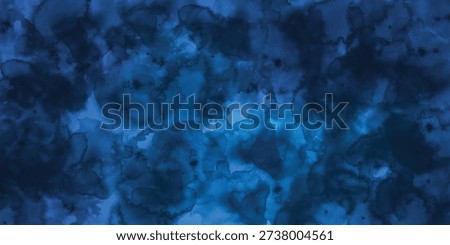Abstract dark blue watercolor background. Navy Blue background with clouds, dark blue grunge texture with grainy, Black blue abstract watercolor.

