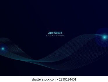 Abstract dark blue wave background