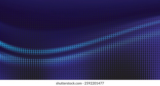 Abstract dark blue wave background poster with dynamic. technology network Vector illustration.
