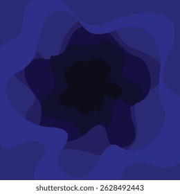 Abstract Dark blue wave background with paper cut shapes. Vector design layout for business presentations, flyers, posters