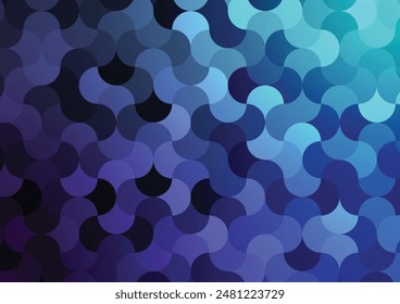 Abstrakter dunkelblauer Wellengradientendekorationshintergrund. Vektorillustration.