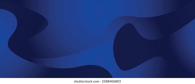 Abstract dark blue waves, ideal for backgrounds, banners, and stylish digital art