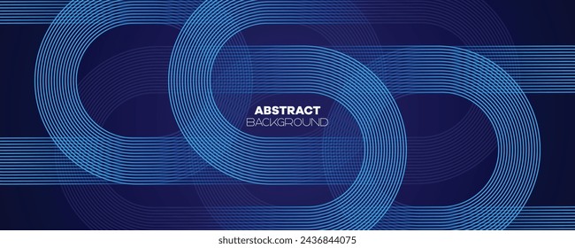 Abstracto Azul oscuro Ondeando líneas de líneas Tecnología Banner de fondo. Moderno degradado azul marino con líneas brillantes forma diagonal geométrica brillante para folleto, cubierta, póster, banner, sitio web, encabezado