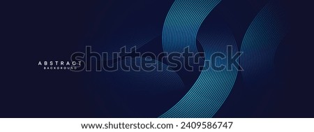 Abstract Dark Blue Waving circles lines Technology Background. Modern gradient with glowing lines shiny geometric shapes and diagonal, for brochures, covers, posters, banners, websites, header