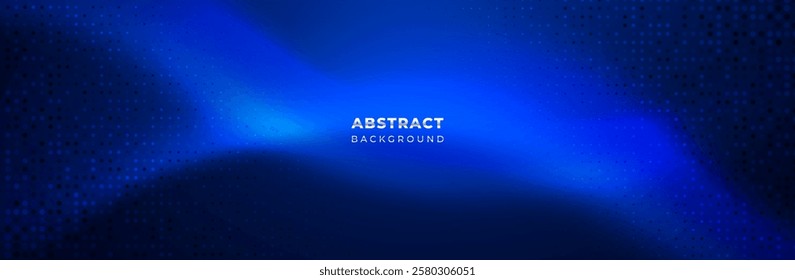Abstract dark blue wavy with light curved lines. Vector background design