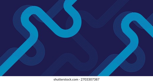 Fondo entrelazado de líneas de bobinado azul oscuro Abstractas