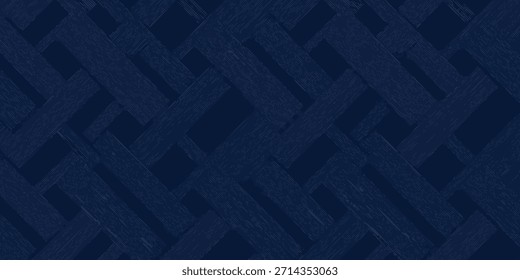 Abstractas fondo de textura tejida azul oscuro con patrón de enclavamiento