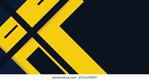 Abstract dark blue and yellow square theme overlaps background for graphics design .