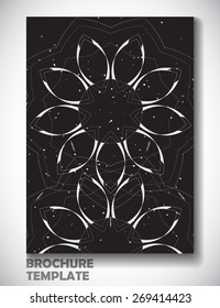 Abstract dark brochure template, vector art Illustration