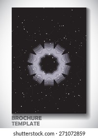 Abstract dark brochure template, vector art Illustration