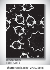 Abstract dark brochure template, vector art Illustration