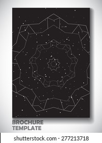Abstract dark brochure template, vector art Illustration