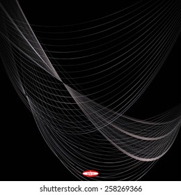 abstract dark bronze line brown wave dark band on black background vector