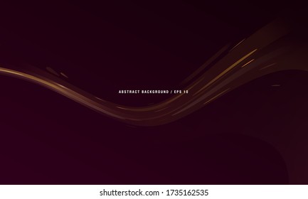 Abstract dark brown background with fluid curve with bubbles, liquid splash effect, hot chocolate illusion