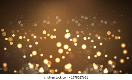 Abstract Dark Brown Bokeh Defocused Lights Background Image