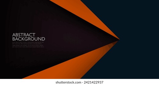 Abstract dark brown and bright orange overlap color background template vector with square papercut green pattern. Overlap background with shadow design. Eps10 vector