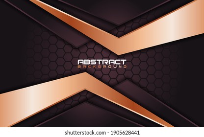 Abstract Dark Brown Combine with Golden Lines