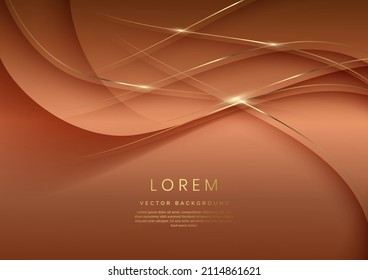 Abstract dark brown curve template luxury background with space for text. You can use for ad, poster, template, business presentation. Vector illustration