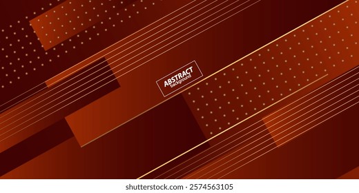 Abstract dark brown dynamic shapes on background. Dark space with charming line and rectangle pattern design. Modern futuristic background. Eps10 vector.