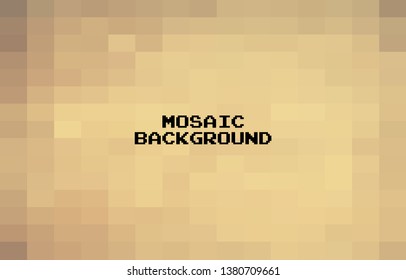Abstract Dark Brown geometric Background, Creative Design Templates. Pixel art Grid Mosaic, 8 bit vector background.