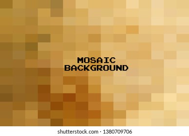 Abstract Dark Brown geometric Background, Creative Design Templates. Pixel art Grid Mosaic, 8 bit vector background.