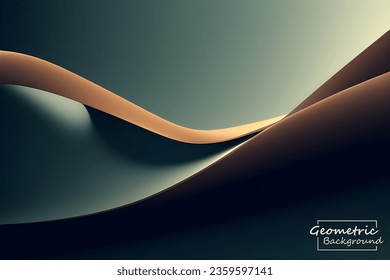 Abstrakter, dunkelbrauner geometrischer Hintergrund. Dynamische Formen-Zusammensetzung. Vektorgrafik.