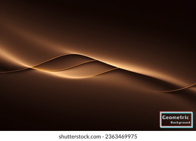 Abstract dark brown geometric background. Dynamic shapes composition. Vector illustration.