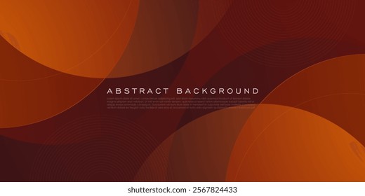 Abstract dark brown geometric circle pattern gradient illustration background. 3D look and simple pattern. Cool design and luxury. Eps10 vector