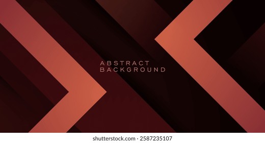 Abstract dark brown geometric overlap shapes background. 3D concept triangle overlap pattern with shadow. Eps10 vector