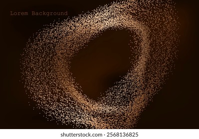 Abstract dark brown  Geometrical Background Connection structure. Science background. Connecting dots and lines. Big data visualization and Business .Vector illustration. music wave