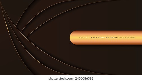 Abstract dark brown and gold geometric background