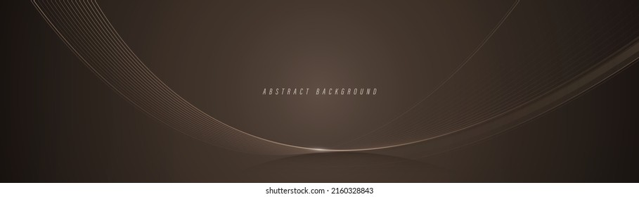 Abstract dark brown gradient background and curve lines  Modern luxury template design  Smooth curve stripes  Suit for header  cover  poster  banner  flyer  website  Vector illustration