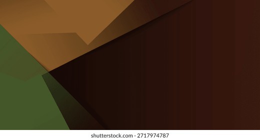 Abstractas marrón oscuro superposición verde triángulo Formas patrón elemento concepto diseño de fondo. Estilo de Anuncio futurista. Fondo fresco del marco. Vector Eps10