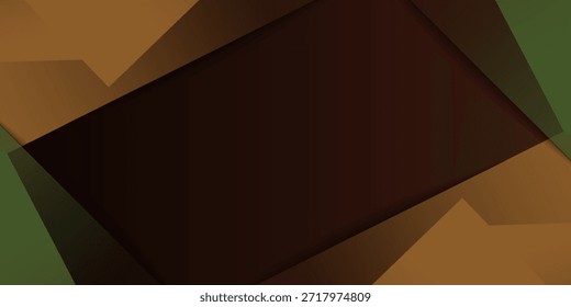 Abstractas marrón oscuro superposición verde triángulo Formas patrón elemento concepto diseño de fondo.