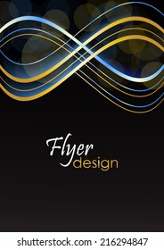 Abstract dark business flyer for design, a4 size/design with place for your content