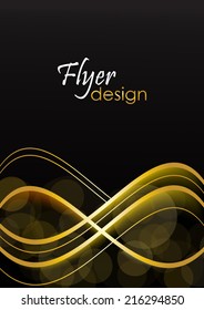 Abstract dark business flyer for design, a4 size/design with place for your content