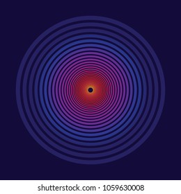 Abstract dark circle wave lines background concept vector eps 10