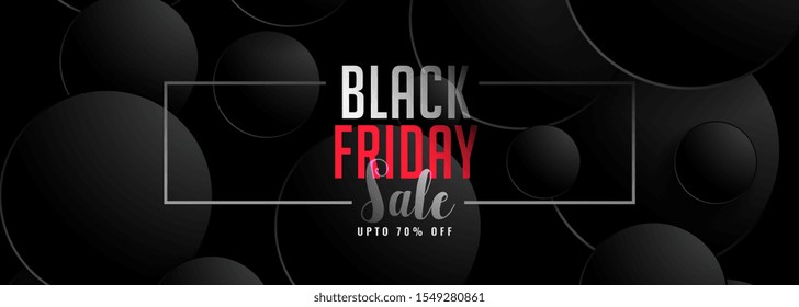 abstract dark color black friday sale banner design