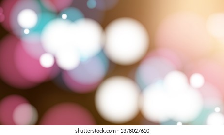 Abstract Dark Color Bokeh Defocused Lights Background Vector Art