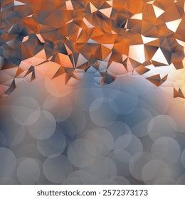 Abstract Dark Color Triangle Polygonal Background Template