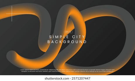 abstract dark color wavy shape orange light decorative background. eps10 vector