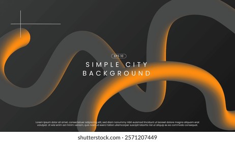 abstract dark color wavy shape orange light decorative background. eps10 vector
