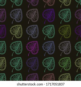 abstract dark colored vector seamless floral pattern fabric print 