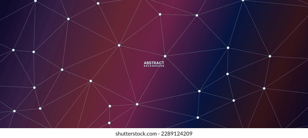 abstract dark colorful geometric background with triangle shape pattern and molecular