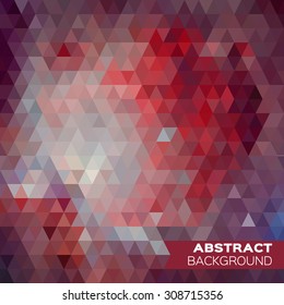 Abstract dark colorful geometric triangles background. Vector origami illustration for design