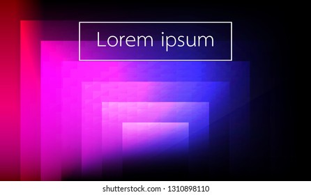 Abstract of The dark colorful square background overlapping.