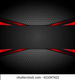Abstract dark corporate red black background. Vector illustration
